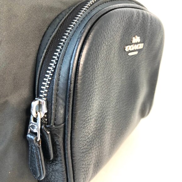 Authentic Coach Court Backpack in Black Nylon & Refined Pebble Leather AUTHENTIC - Picture 9 of 16